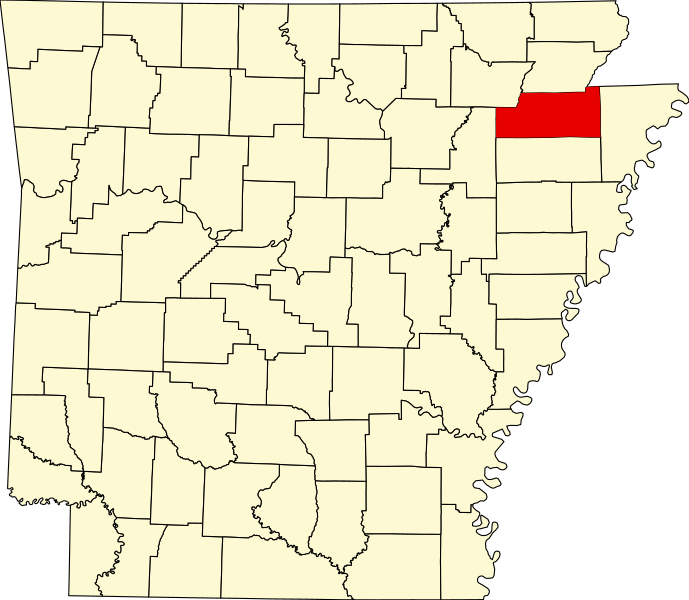 صورة:Map of Arkansas highlighting Craighead County.svg