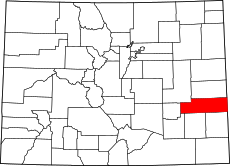 Map of Colorado highlighting Kiowa County.svg