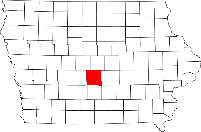 صورة:Map of Iowa highlighting Polk County.svg
