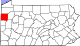 Map of Pennsylvania highlighting Mercer County.svg