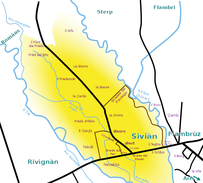 Map of Sivian with toponyms.svg