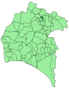Расположение муниципалитета Вальделарко на карте провинции