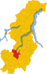 Posizione del comune di Como nell'omonima provincia