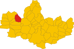 Medas läge i Monza e Brianza