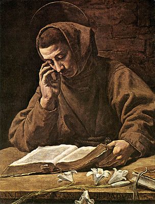 St Antony Reading, early 17th century, by Marco Antonio Bassetti