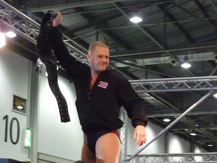 Martin Stone with the FWA World Heavyweight Championship in May 2010