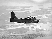 Der Martin XP5M-1 Marlin Prototyp am 23. Juni 1948 über dem Martin State Airport in Middle River (Maryland)