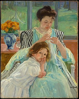 Mary Cassatt Young Mother Sewing