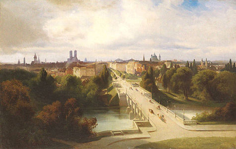 Мост Максимилиана в Мюнхене, 1864