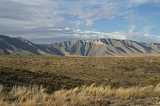 The mouth of McKittrick Canyon as it exits the Guadalupe Mountains