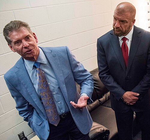 WWE chairman Vince McMahon (left) with son-in-law and NXT founder Paul "Triple H" Levesque