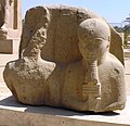 Damaged double statue of Ramses II