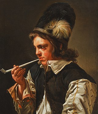 <i>Young Man Smoking a Pipe</i> (Wautier) 1650s painting by Michaelina Wautier