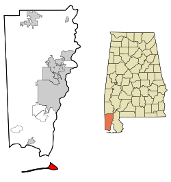 Location in Quận Mobile, Alabama