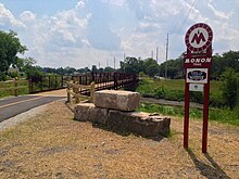 The line will parallel the northeastern segment of the Monon Trail, seen here crossing the Little Calumet River. Monon Trail across Little Calumet River.jpg