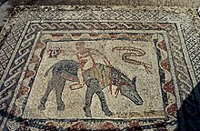 mosaic of an acrobat