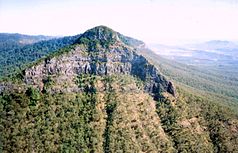 Muntele Mitchell (1168 m) lângă Cunningham's Gap