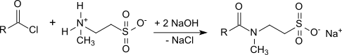 File:N-Acyl-Tauride nach Schotten-Baumann.svg