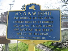 N.Y. O&W Depot, Нью-Берлин, Нью-Йорк.