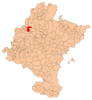 Localização do município de Huarte-Araquil em Navarra