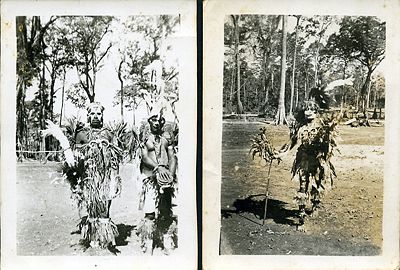 Due fotografie di isolani nativi della Nuova Britannia, 1944