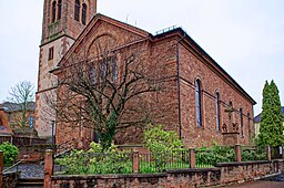 Nebenstraße 20, Pfarrkirche St. Laurentius, von Süden Großkrotzenburg 20230402 0105