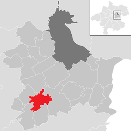 Poloha obce Neuhofen an der Krems v okrese Linz-vidiek (klikacia mapa)