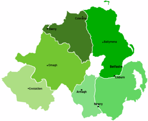 المقاطعات في أيرلندا الشمالية