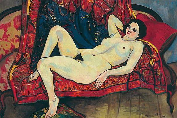 Suzanne Valadon Nua no sofá vermelho