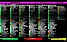 On 27 October, the United Nations General Assembly passed Resolution ES-10/21 calling for an "immediate and sustained" humanitarian truce and cessation of hostilities. OSN 2023.png