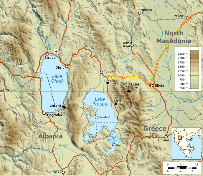 File:Ohrid and Prespa lakes topographic map.svg