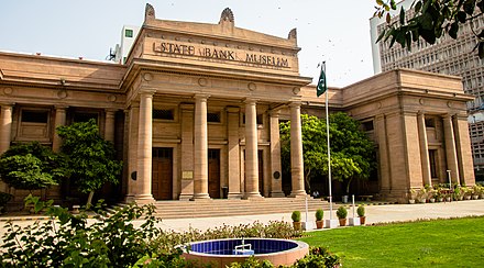 The former State Bank of Pakistan building was built during the colonial era.