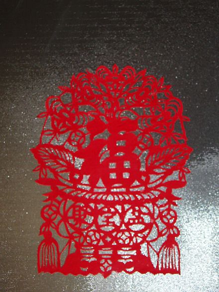 A cut-paper "window flower" during Chinese New Year