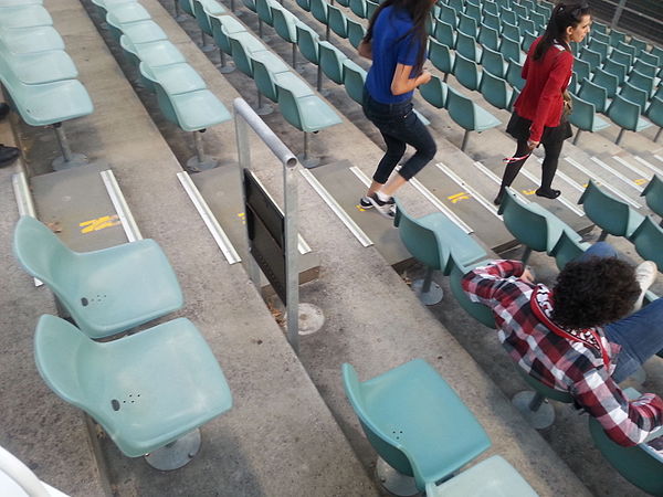 Safe Standing Test installation at Parramatta Stadium