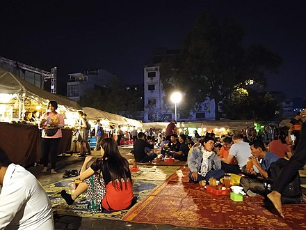 Eating dinner at the Night Market