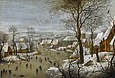 Pieter Brueghel II - Winter Landscape with a Bird Trap, Ertz E685 - 002L19033 9Z9XB post restoration.jpg