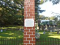 A plaque for mainly Afro-American Civil War soldiers buried at the cemetery.