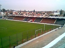 Tribüne des Stadions