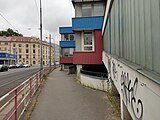 Čeština: Budova pošty Praha 120 architeků Jindřicha Malátka a Václava Aulického.