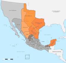 Political divisions of Mexico 1836-1845 (location map scheme).svg