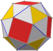 Cube, rhombicuboctahedron and snub cube (animated expansion and twisting)