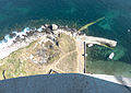 Le port de l'Île Vierge vu du sommet du phare