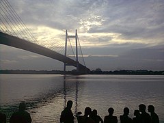The Prinsep Ghat which is located on the bank of the Hooghly River