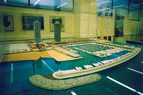 Scale model of the Port Olympic