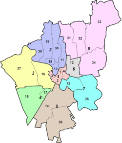Округа и районы Вероны
