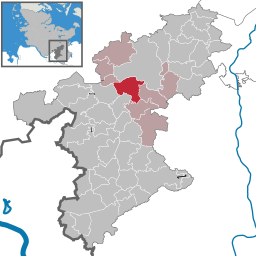 Läget för kommunen Rümpel i Kreis Stormarn