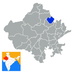 District de Jhunjhunu - Carte