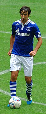 Raul scored 40 goals in 98 appearances for Schalke between 2010 and 2012. Raul Gonzalez Blanco Schalke.jpg