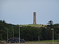 The tower viewed from west, beyond the A90