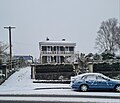 Renfrew House during heavy snowfall - Roslyn, Dunedin, July 2023